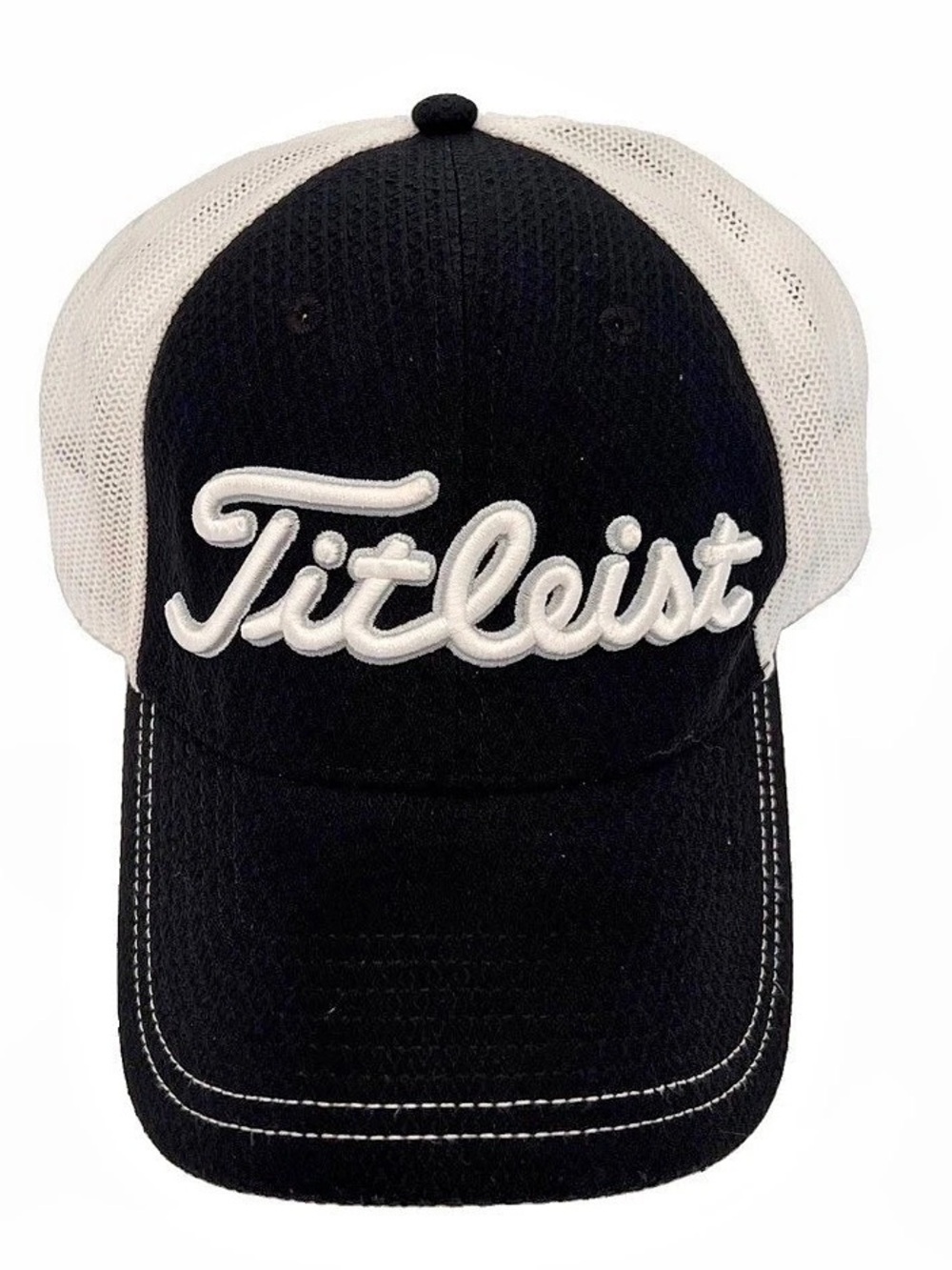 Titleist Golf Hat Size M / L Blue White Flex Fit Cleaned And Sanitized